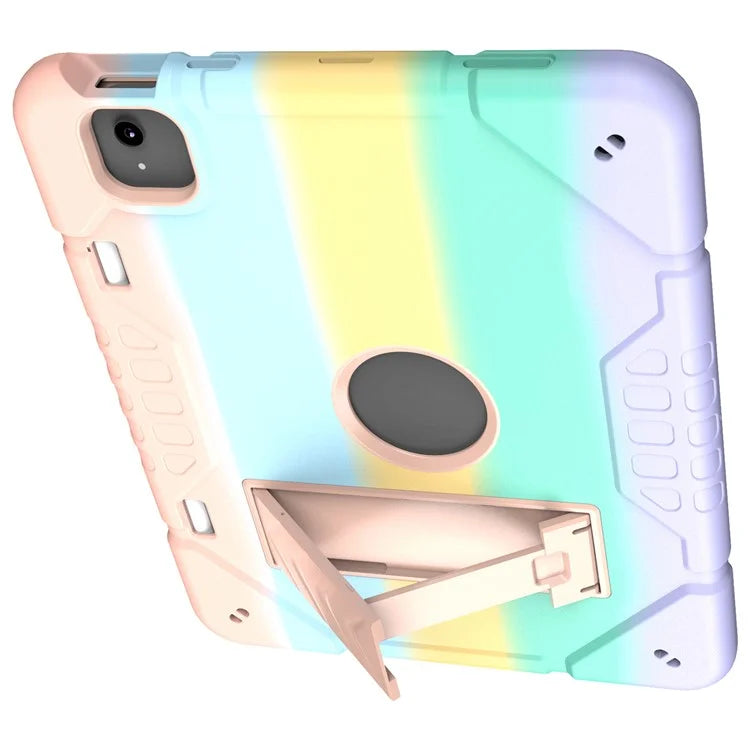 For iPad Air 11 (2024) M2 Case Rugged Kickstand PC+TPU Tablet Cover with Pen Slot