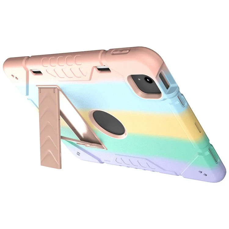 For iPad Air 11 (2024) M2 Case Rugged Kickstand PC+TPU Tablet Cover with Pen Slot