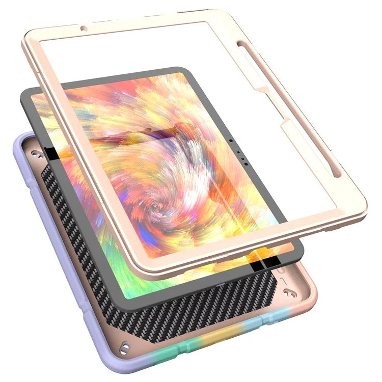 For iPad Air 11 (2024) M2 Case Rugged Kickstand PC+TPU Tablet Cover with Pen Slot