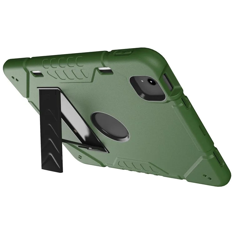 For iPad Air 11 (2024) M2 Case Rugged Kickstand PC+TPU Tablet Cover with Pen Slot