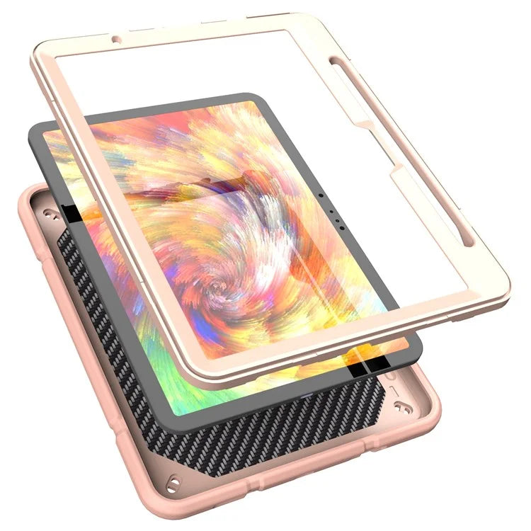 For iPad Air 11 (2024) M2 Case Rugged Kickstand PC+TPU Tablet Cover with Pen Slot