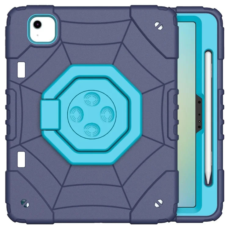 For iPad Air 11 (2024) M2 Case TPU+PC Fidget Tablet Cover with Handle Kickstand and Pencil Holder