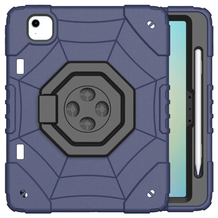 For iPad Air 11 (2024) M2 Case TPU+PC Fidget Tablet Cover with Handle Kickstand and Pencil Holder