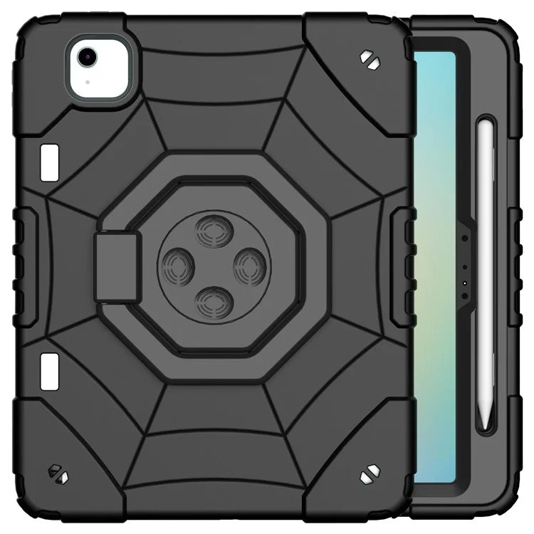 For iPad Air 11 (2024) M2 Case TPU+PC Fidget Tablet Cover with Handle Kickstand and Pencil Holder