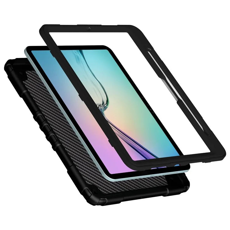 For iPad Air 11 (2024) M2 Case TPU+PC Fidget Tablet Cover with Handle Kickstand and Pencil Holder