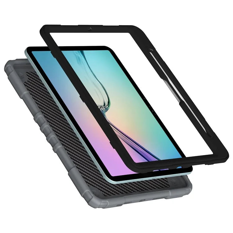 For iPad Air 11 (2024) M2 Case TPU+PC Fidget Tablet Cover with Handle Kickstand and Pencil Holder