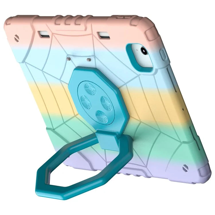 For iPad Air 11 (2024) M2 Case TPU+PC Fidget Tablet Cover with Handle Kickstand and Pencil Holder