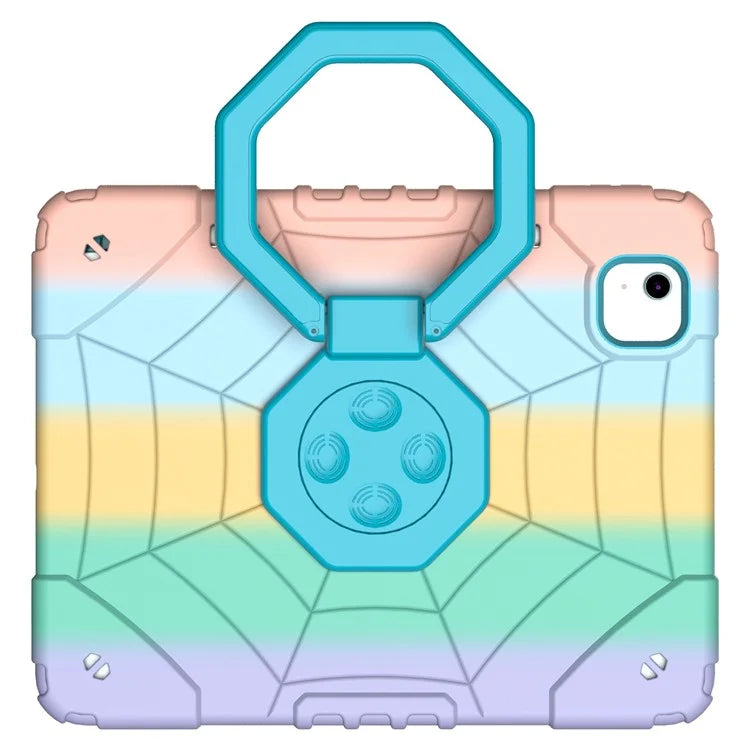 For iPad Air 11 (2024) M2 Case TPU+PC Fidget Tablet Cover with Handle Kickstand and Pencil Holder