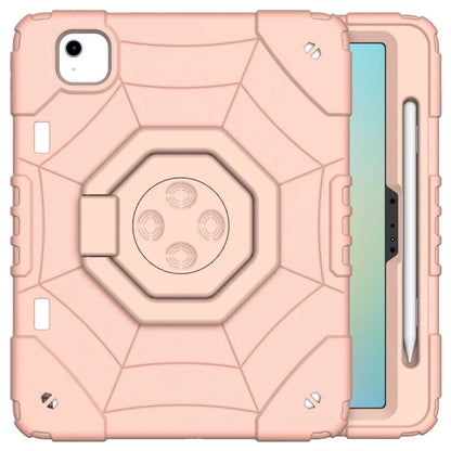 For iPad Air 11 (2024) M2 Case TPU+PC Fidget Tablet Cover with Handle Kickstand and Pencil Holder