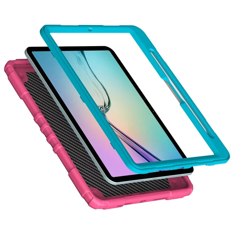 For iPad Air 11 (2024) M2 Case TPU+PC Fidget Tablet Cover with Handle Kickstand and Pencil Holder