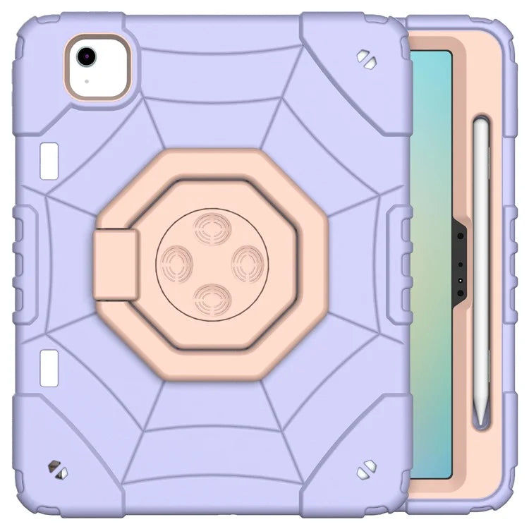 For iPad Air 11 (2024) M2 Case TPU+PC Fidget Tablet Cover with Handle Kickstand and Pencil Holder