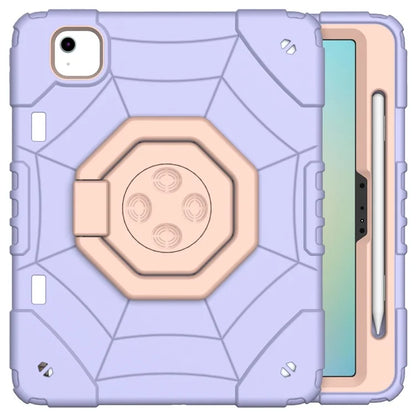 For iPad Air 11 (2024) M2 Case TPU+PC Fidget Tablet Cover with Handle Kickstand and Pencil Holder