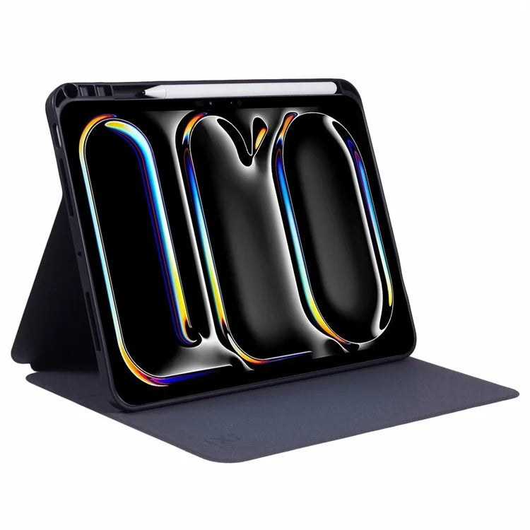 X-LEVEL For iPad Air 13 (2024) Case Carbon Fiber Texture Leather Tablet Cover with Stand Pen Holder