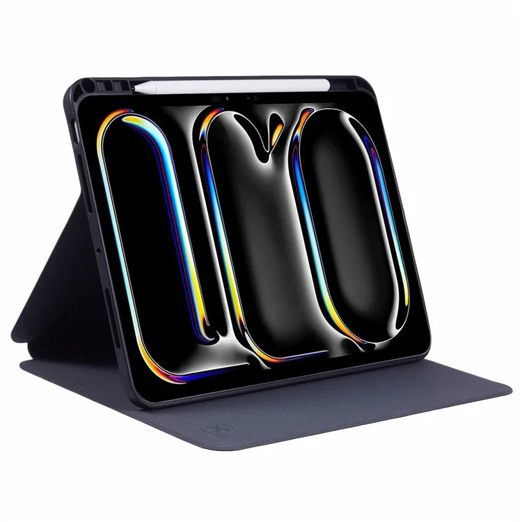 X-LEVEL For iPad Air 13 (2024) Case Carbon Fiber Texture Leather Tablet Cover with Stand Pen Holder
