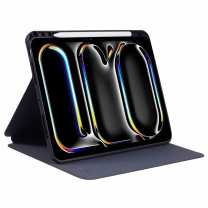X-LEVEL For iPad Air 13 (2024) Case Carbon Fiber Texture Leather Tablet Cover with Stand Pen Holder