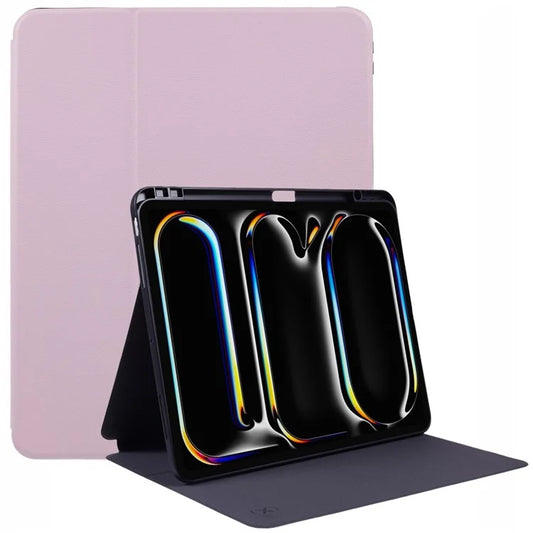 X-LEVEL For iPad Pro 13 (2024) Case Litchi Texture Leather Smart Tablet Cover with Pencil Holder