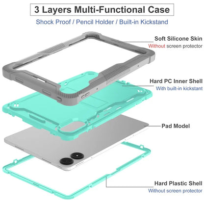 For Xiaomi Poco Pad / Redmi Pad Pro / Pad Pro 5G Case Silicone+PC Tablet Protective Cover with Kickstand