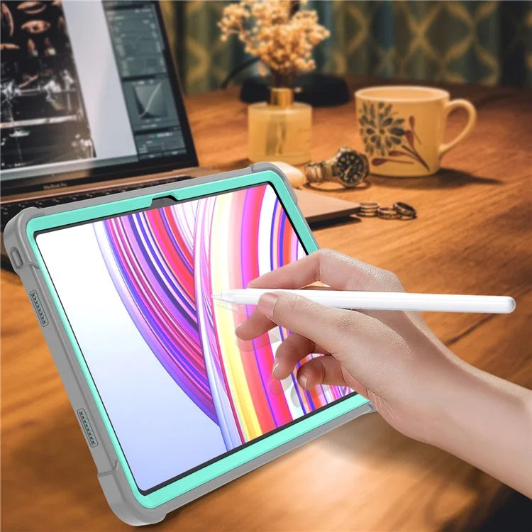 For Xiaomi Poco Pad / Redmi Pad Pro / Pad Pro 5G Case Silicone+PC Tablet Protective Cover with Kickstand