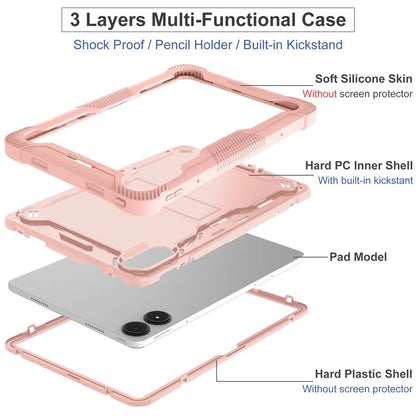 For Xiaomi Poco Pad / Redmi Pad Pro / Pad Pro 5G Case Silicone+PC Tablet Protective Cover with Kickstand