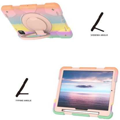 For iPad Pro 11 (2024) Case PC+Silicone Protective Tablet Cover with Shoulder Strap