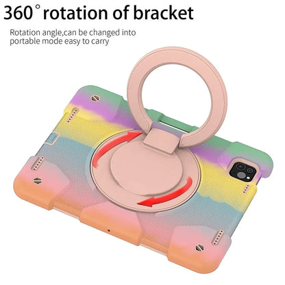 For iPad Pro 11 (2024) Case PC+Silicone Protective Tablet Cover with Shoulder Strap