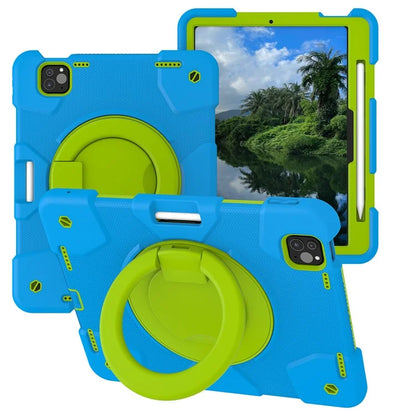 For iPad Pro 11 (2024) Case PC+Silicone Protective Tablet Cover with Shoulder Strap