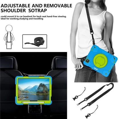 For iPad Pro 11 (2024) Case PC+Silicone Protective Tablet Cover with Shoulder Strap