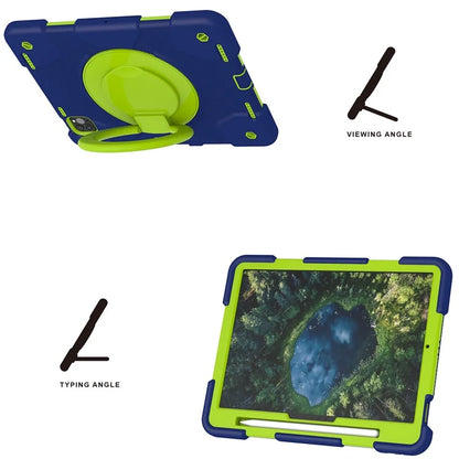 For iPad Pro 11 (2024) Case PC+Silicone Protective Tablet Cover with Shoulder Strap