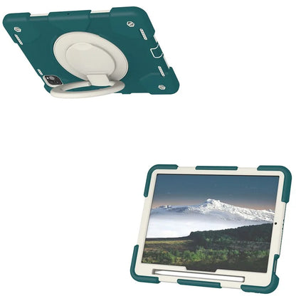 For iPad Pro 11 (2024) Case PC+Silicone Protective Tablet Cover with Shoulder Strap
