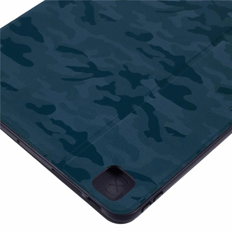 X-LEVEL For iPad Pro 13 (2024) Case Camouflage Pattern PU Leather Tablet Cover with Auto Wake / Sleep