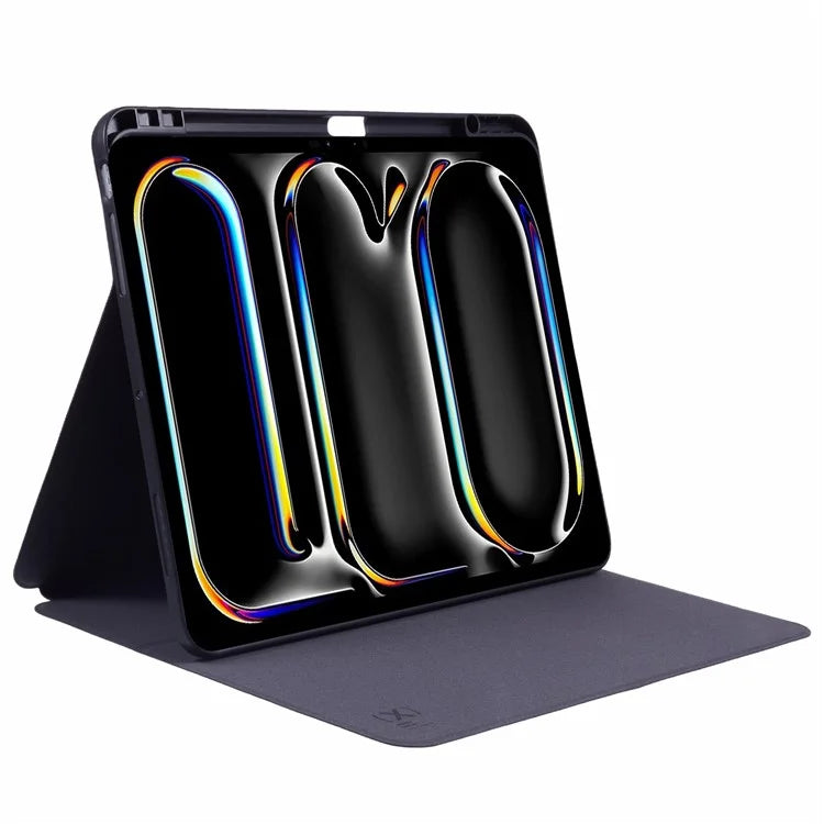 X-LEVEL For iPad Pro 13 (2024) Case Camouflage Pattern PU Leather Tablet Cover with Auto Wake / Sleep