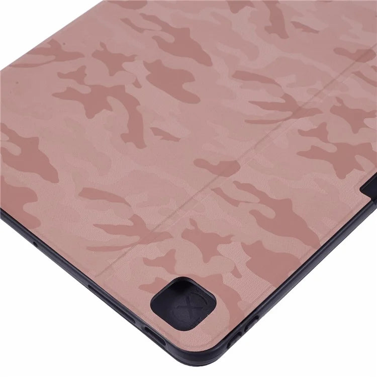 X-LEVEL For iPad Pro 13 (2024) Case Camouflage Pattern PU Leather Tablet Cover with Auto Wake / Sleep