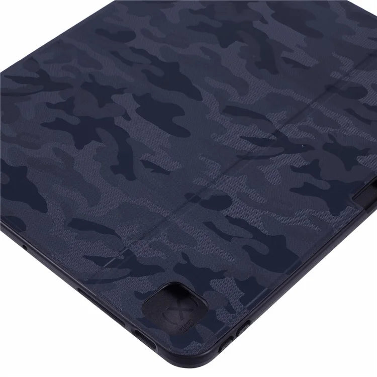 X-LEVEL For iPad Pro 13 (2024) Case Camouflage Pattern PU Leather Tablet Cover with Auto Wake / Sleep