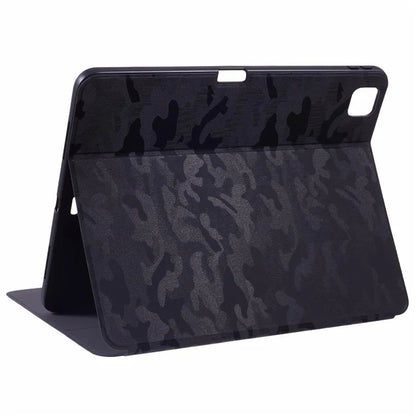 X-LEVEL For iPad Pro 13 (2024) Case Camouflage Pattern PU Leather Tablet Cover with Auto Wake / Sleep