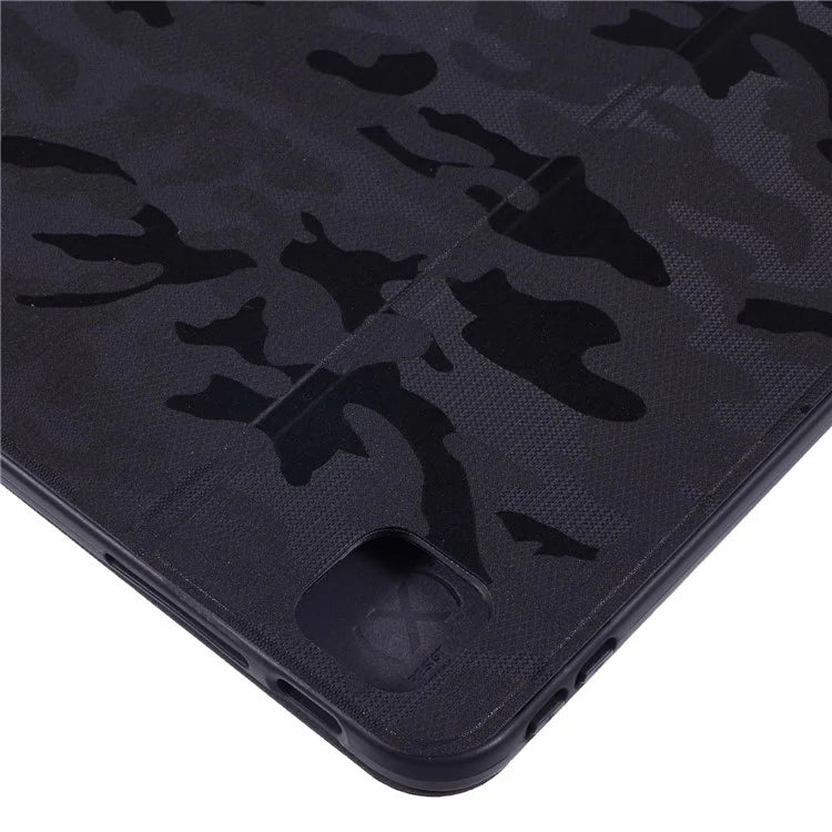 X-LEVEL For iPad Pro 13 (2024) Case Camouflage Pattern PU Leather Tablet Cover with Auto Wake / Sleep
