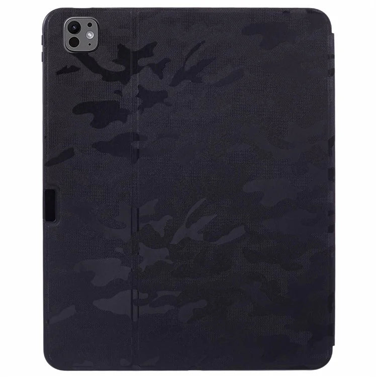 X-LEVEL For iPad Pro 13 (2024) Case Camouflage Pattern PU Leather Tablet Cover with Auto Wake / Sleep