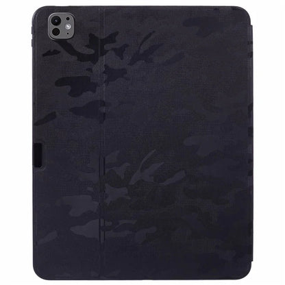 X-LEVEL For iPad Pro 13 (2024) Case Camouflage Pattern PU Leather Tablet Cover with Auto Wake / Sleep