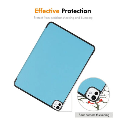 ENKAY HAT PRINCE For iPad Pro 13 (2024) Trifold Stand Cover PU Leather+PC Tablet Case