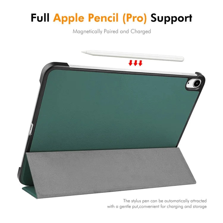ENKAY HAT PRINCE For iPad Air 13 (2024) Trifold Stand Cover PU Leather+PC Tablet Case