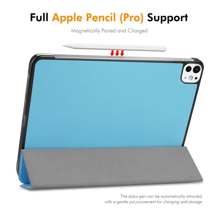 ENKAY HAT PRINCE For iPad Pro 11 (2024) Trifold Stand Cover PU Leather+PC Tablet Case