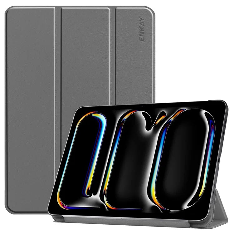 ENKAY HAT PRINCE For iPad Pro 11 (2024) Trifold Stand Cover PU Leather+PC Tablet Case