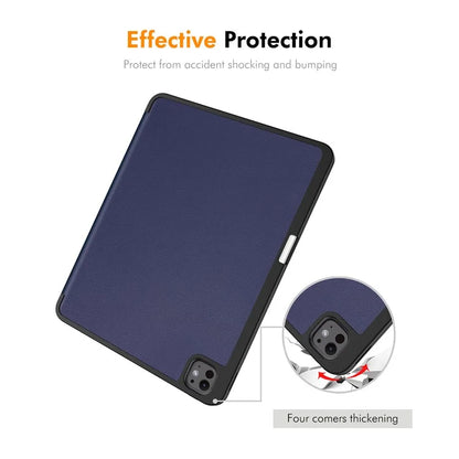 ENKAY HAT PRINCE For iPad Pro 13 (2024) Tri-Fold Stand Tablet Case PU Leather+TPU Smart Cover with Pencil Holder