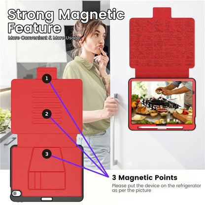 For iPad Air 11 (2024) Style B Auto Wake  /  Sleep PU Leather Tablet Case Card Holder Stand Cover with Pencil Slot