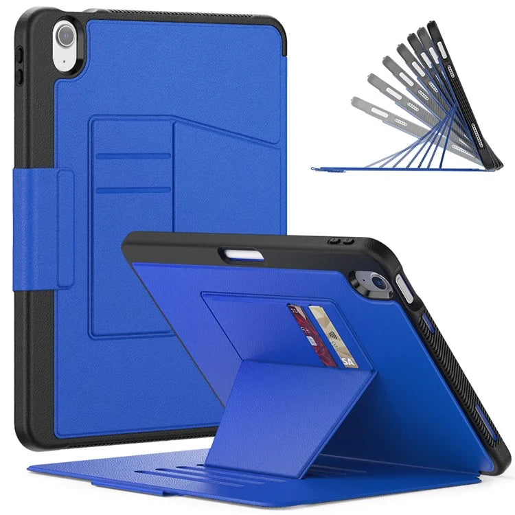 For iPad Air 11 (2024) Style B Auto Wake  /  Sleep PU Leather Tablet Case Card Holder Stand Cover with Pencil Slot