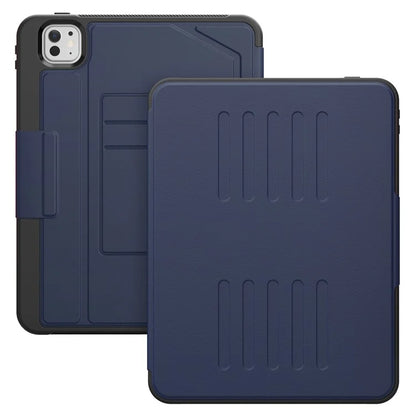 For iPad Pro 11 (2024) PU Leather Tablet Case Card Holder Auto Wake  /  Sleep Stand Cover with Pencil Slot