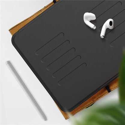 For iPad Pro 11 (2024) PU Leather Tablet Case Card Holder Auto Wake  /  Sleep Stand Cover with Pencil Slot