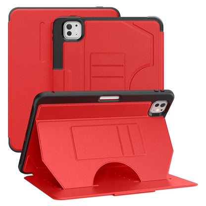 For iPad Pro 11 (2024) PU Leather Tablet Case Card Holder Auto Wake  /  Sleep Stand Cover with Pencil Slot