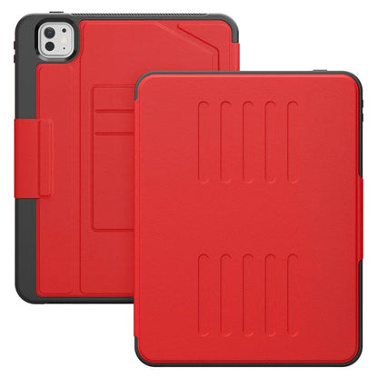 For iPad Pro 11 (2024) PU Leather Tablet Case Card Holder Auto Wake  /  Sleep Stand Cover with Pencil Slot