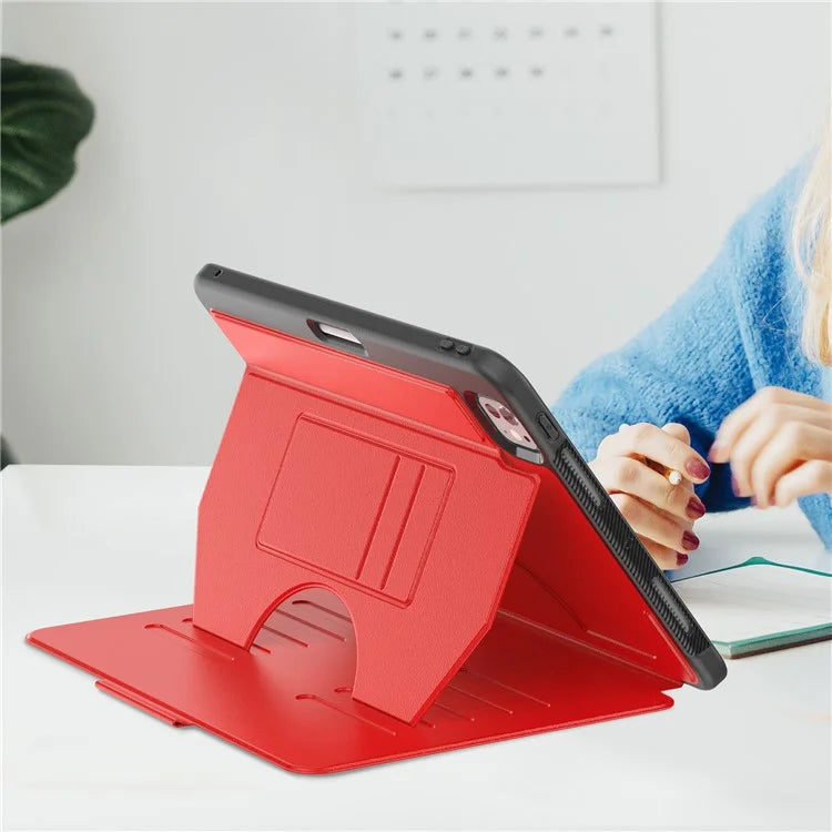 For iPad Pro 11 (2024) PU Leather Tablet Case Card Holder Auto Wake  /  Sleep Stand Cover with Pencil Slot