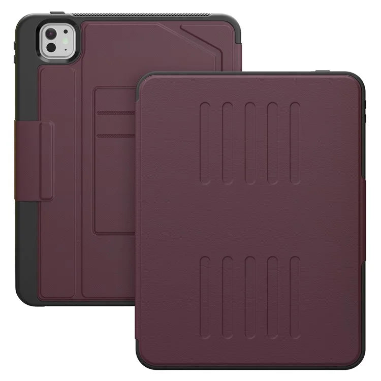 For iPad Pro 11 (2024) PU Leather Tablet Case Card Holder Auto Wake  /  Sleep Stand Cover with Pencil Slot